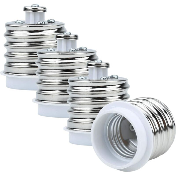 4X Lamp Socket Adapter E40 To E27 In White Pcs Set Reformatting Converters For Sockets Incandescent Led Lamps