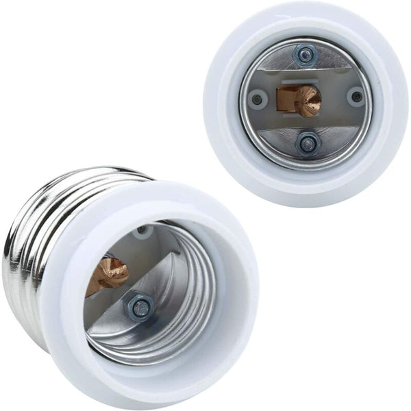 4X Lamp Socket Adapter E40 To E27 In White Pcs Set Reformatting Converters For Sockets Incandescent Led Lamps