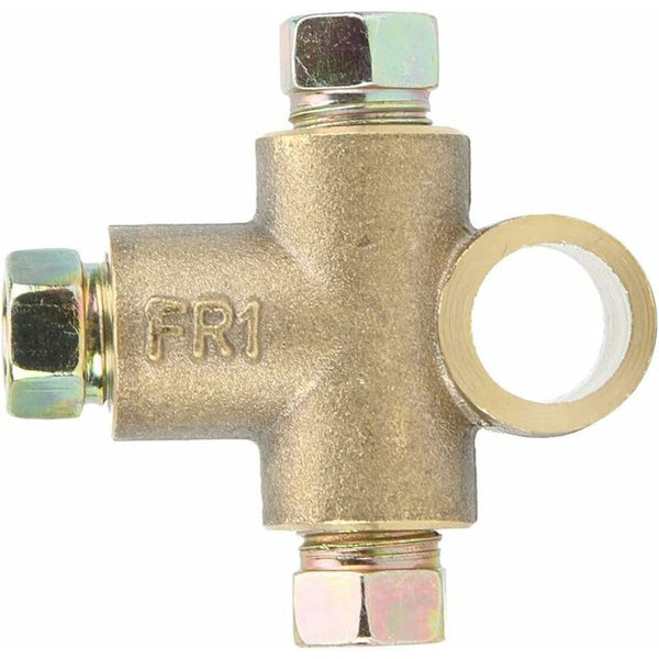 Brake Line Tee Pipe Connector Shape 3 Way Adapter With Male Nuts Short Union M10 3/16 Inch 10Mm Hose+3 Other Pump Parts & Accessories
