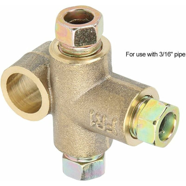 Brake Line Tee Pipe Connector Shape 3 Way Adapter With Male Nuts Short Union M10 3/16 Inch 10Mm Hose+3 Other Pump Parts & Accessories