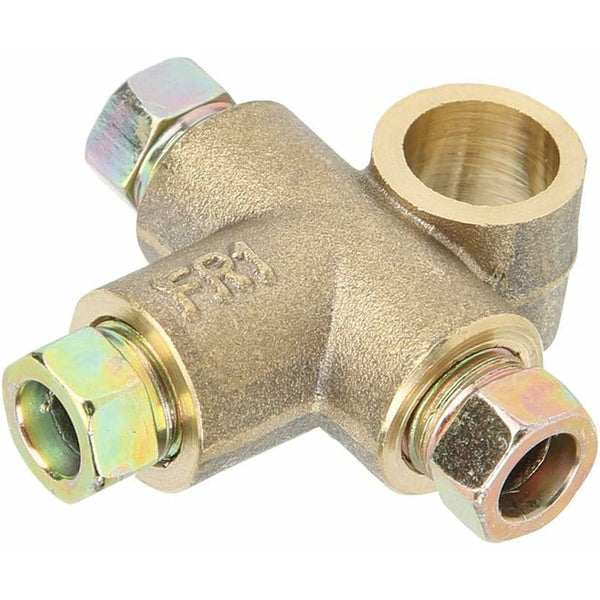 Brake Line Tee Pipe Connector Shape 3 Way Adapter With Male Nuts Short Union M10 3/16 Inch 10Mm Hose+3 Other Pump Parts & Accessories