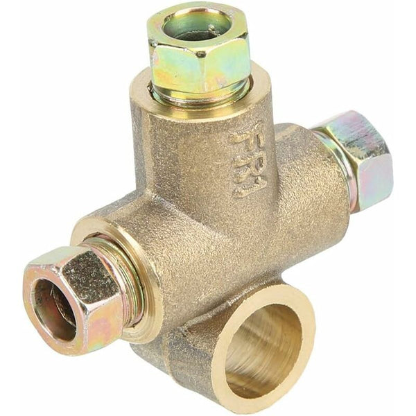 Brake Line Tee Pipe Connector Shape 3 Way Adapter With Male Nuts Short Union M10 3/16 Inch 10Mm Hose+3 Other Pump Parts & Accessories