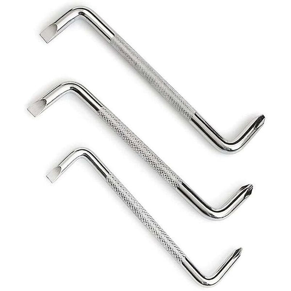 3 Piece Offset Screwdriver Set With Flat Head And Magnetic Z Type Phillips Screwdrivers