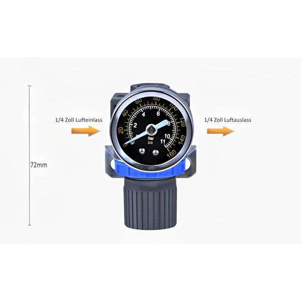 New Pressure Reducer For Compressed Air Compressor Range (0 10 Bar) 1/4 Inch Air Compressors