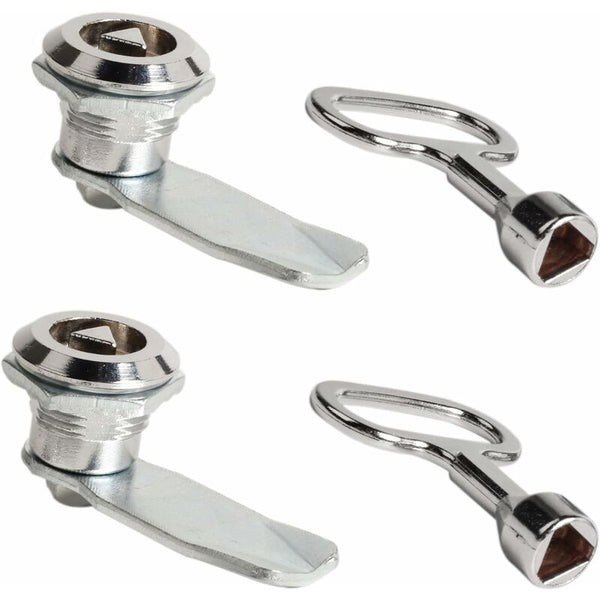 2 Sets Mailbox Lock 20Mm Furniture Socket With Triangle Key Locker Security Zinc Alloy Furniture Parts