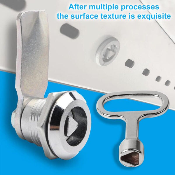 2 Sets Mailbox Lock 20Mm Furniture Socket With Triangle Key Locker Security Zinc Alloy Furniture Parts