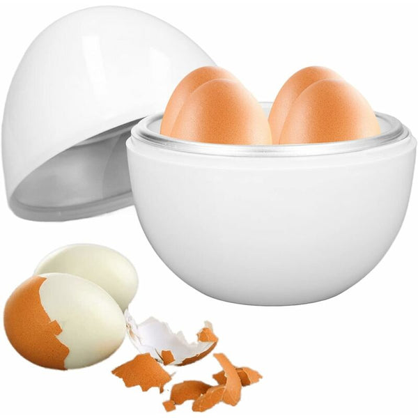 Egg Cooker With 4 Capacity Microwave Hard Boiled Eggs Compact Design Pp Material Steamer For Home Use Electric Egg Cookers