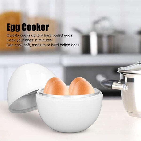 Egg Cooker With 4 Capacity Microwave Hard Boiled Eggs Compact Design Pp Material Steamer For Home Use Electric Egg Cookers