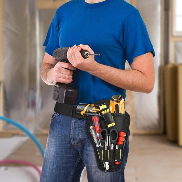 Tool Belt Holster With Adjustable And Open Loops For Storing Tools Drill Holsters Belts & Pouches