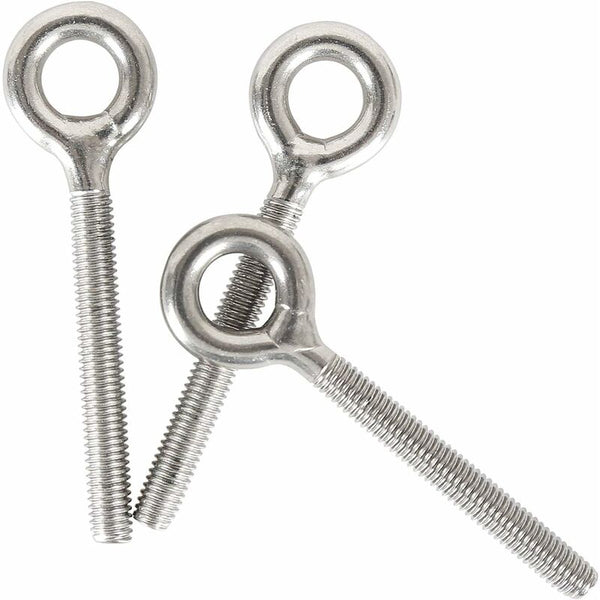 M6 304 Stainless Steel Ring Long Screw Threaded Rod Bolt 10 Pcs Screws & Bolts