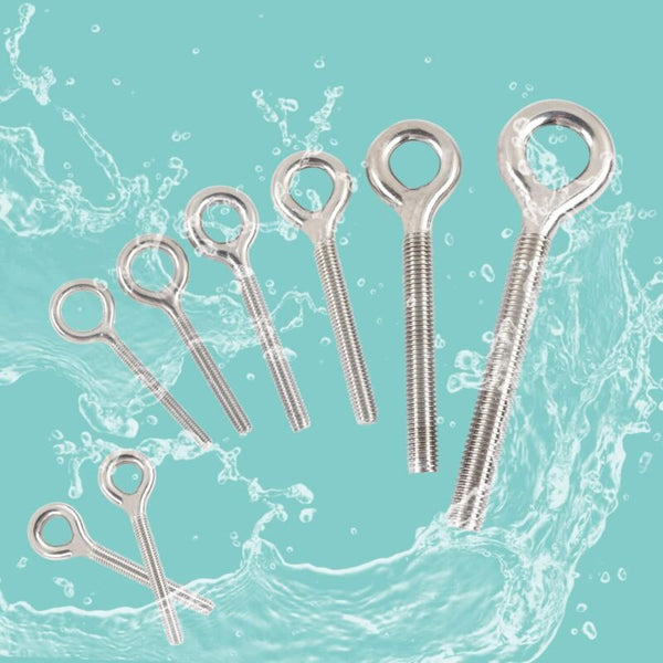 M6 304 Stainless Steel Ring Long Screw Threaded Rod Bolt 10 Pcs Screws & Bolts