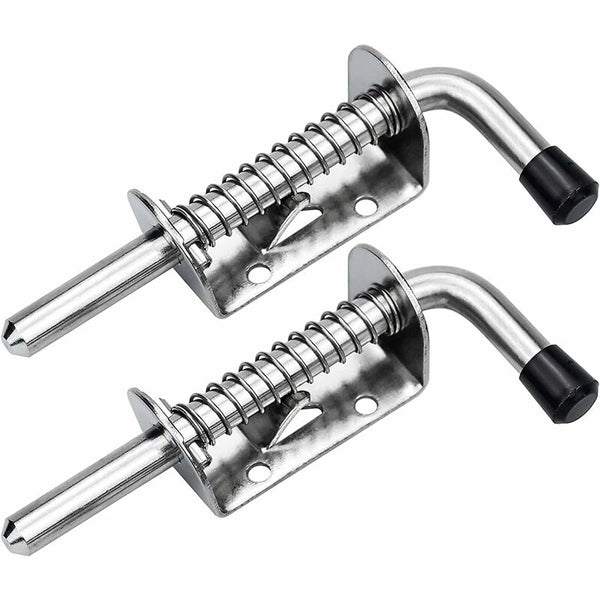 2 Pcs Garage Door Lock Spring Latch Steel Bolts Latches And 128Mm For Garden Shed Door Locks & Lock Mechanisms