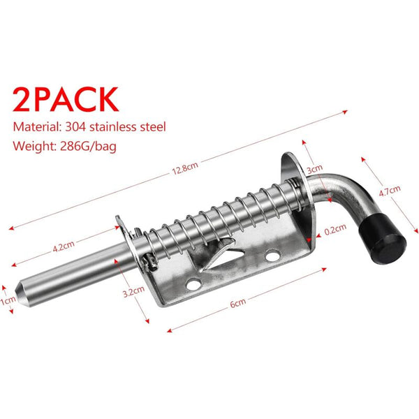2 Pcs Garage Door Lock Spring Latch Steel Bolts Latches And 128Mm For Garden Shed Door Locks & Lock Mechanisms
