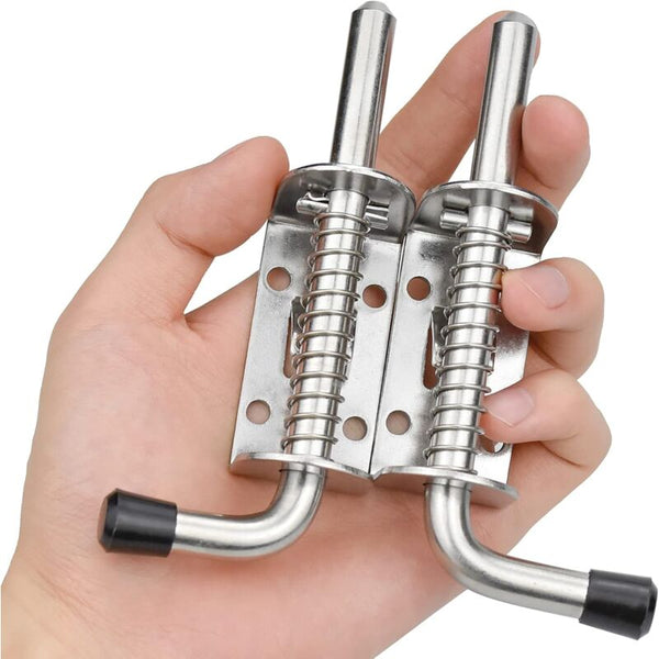 2 Pcs Garage Door Lock Spring Latch Steel Bolts Latches And 128Mm For Garden Shed Door Locks & Lock Mechanisms