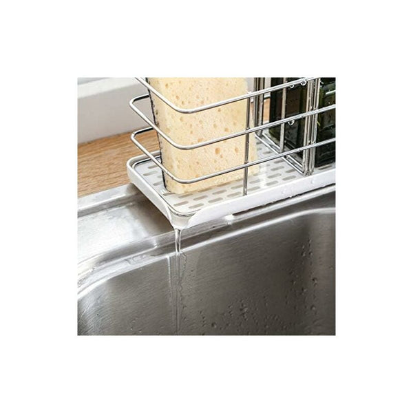 304 Stainless Steel Sponge Holder Multifunctional Kitchen Sink Organizer Dish Drainer Tray Soap Adjustable Sink Organisers