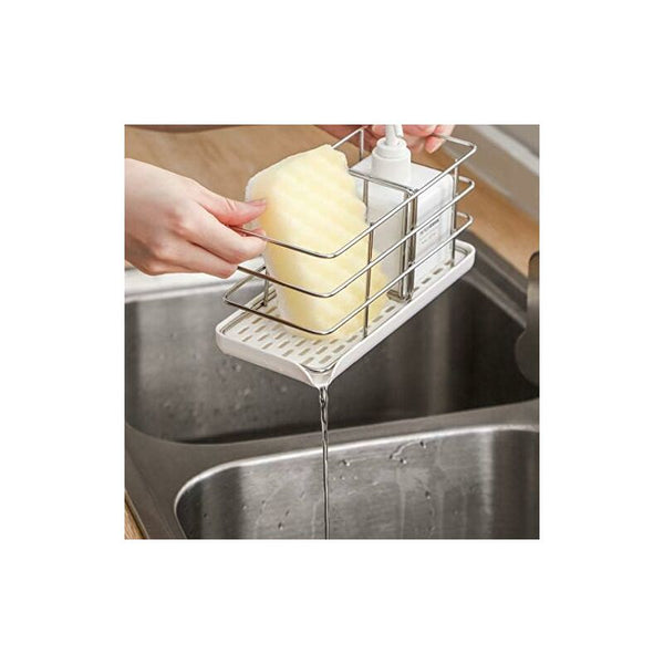 304 Stainless Steel Sponge Holder Multifunctional Kitchen Sink Organizer Dish Drainer Tray Soap Adjustable Sink Organisers