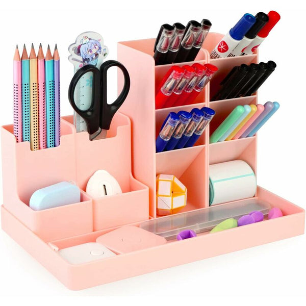 Desk Organizer 5 Pieces Multifunctional Pen Holder Plastic Storage For Kids Stationery Pen Holders