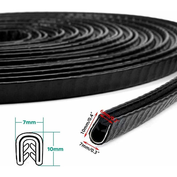 Car Door Edge Guards 4M Bumper Protector Rubber And Metal U Shape Strip Cars Boat Mouldings Trim