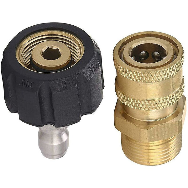 Pressure Washer Adapter Set M22 To 1/4 Inch Quick Connect Kit 14Mm Pressure Washer Parts