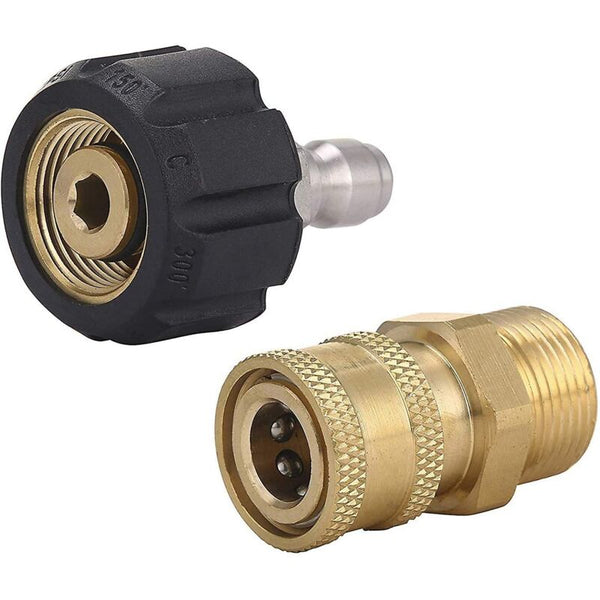 Pressure Washer Adapter Set M22 To 1/4 Inch Quick Connect Kit 14Mm Pressure Washer Parts