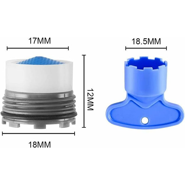 Faucet Aerator M18.5 3 Pcs Insert Nozzle Kitchen External Thread Water Saver For With Wrench Kitchen Taps