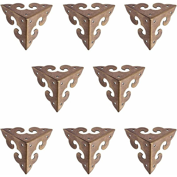 8 Pcs Brass Corner Protectors With Cloud Pattern Furniture Parts