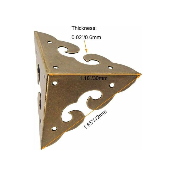 8 Pcs Brass Corner Protectors With Cloud Pattern Furniture Parts
