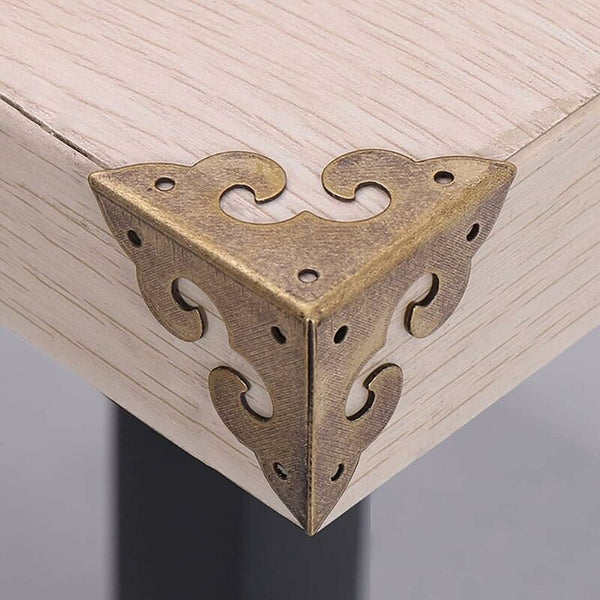 8 Pcs Brass Corner Protectors With Cloud Pattern Furniture Parts