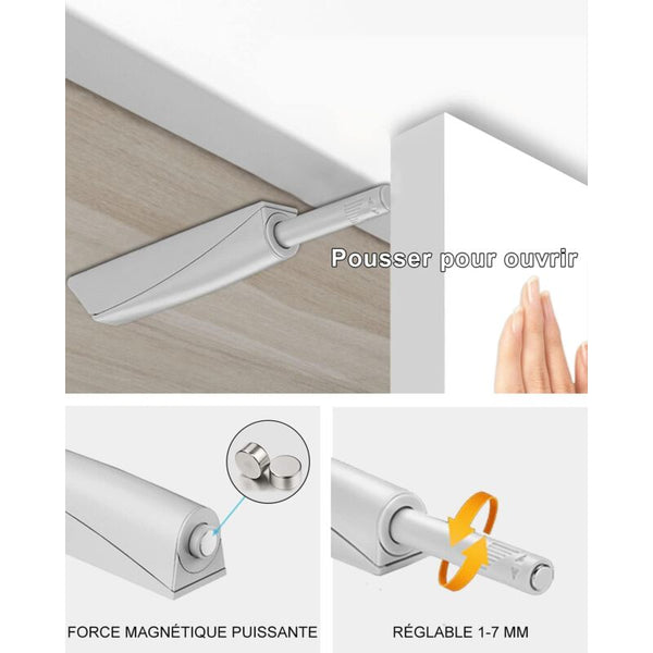 Push To Open Damper Door Cupboard Jiayi 2 Pieces Magnetic Latch Closure For Cabinet Cabinet Knobs