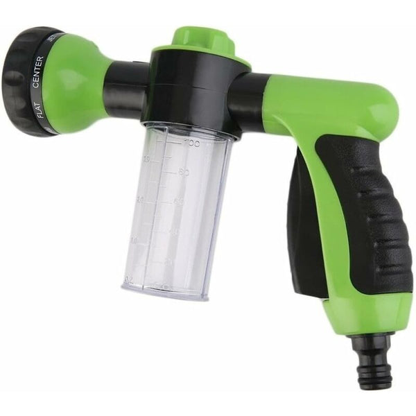 Garden Hose Nozzle With Tank For Soap Or Fertilizer Jet Wash Watering Accessory 8 Modes Hoses