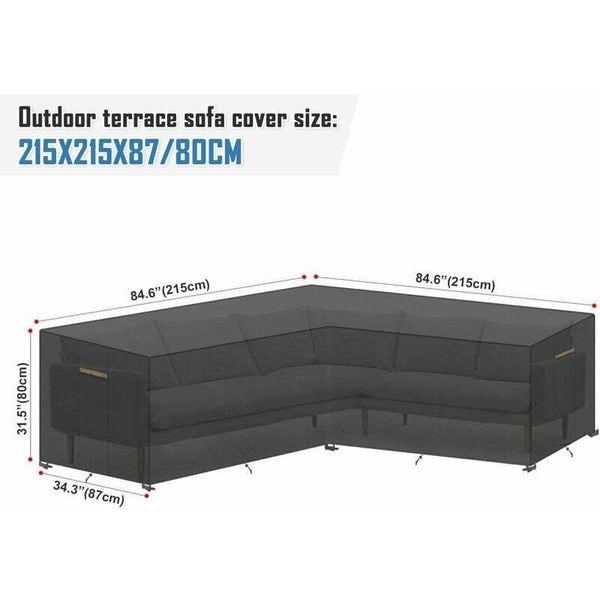 Waterproof Sofa Cover Outdoor Furniture Garden Protective L Shaped Corner Slipcovers