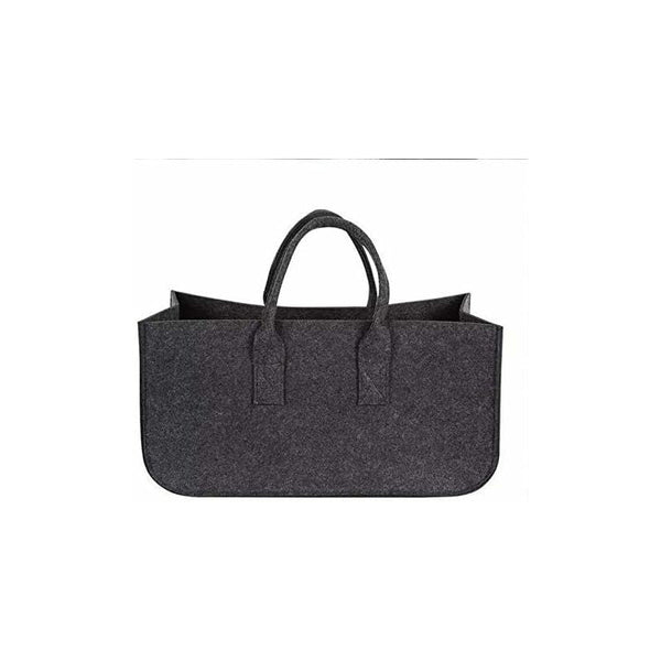 1 Pcs Log Bag Felt Wood Basket Storage For Logs Dark Grey 50X25x25cm Storage Bags