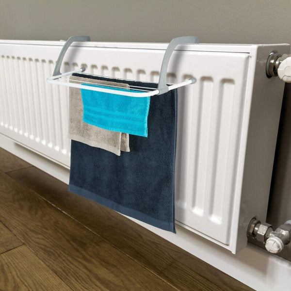 Clothes Dryer Hanging Airer For Radiator And Balcony Small Size Large 3M Drying Capacity White 50Cm Length Clothes Airers