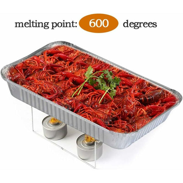 25 Pcs Aluminum Foil Trays Barbecue Accessory For Cooking Roasting Baking Freezing And Storing Large Cling Film Foil & Food Wraps