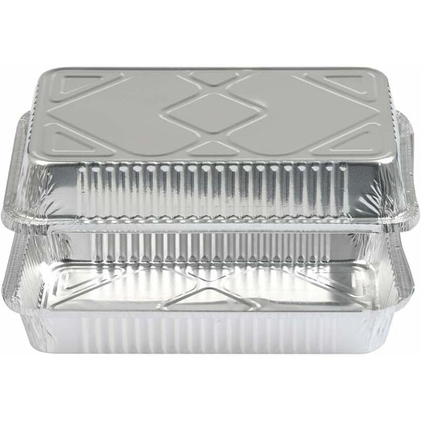 25 Pcs Aluminum Foil Trays Barbecue Accessory For Cooking Roasting Baking Freezing And Storing Large Cling Film Foil & Food Wraps