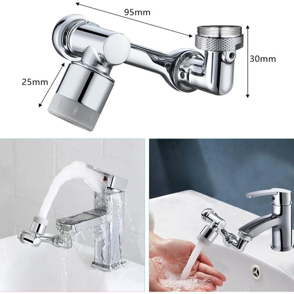 Multifunctional Rotatable Faucet Extension 1080A Brass Water Saving Adapter Adjustable Kitchen Taps