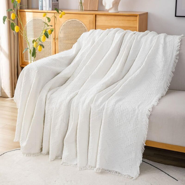 Multifunction Sofa Towel Bed Cover Large Size 3 Seater 180X230cm White Slipcovers