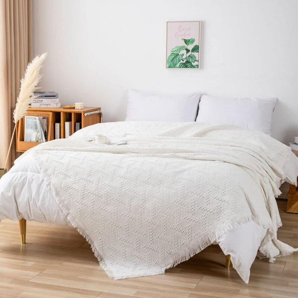 Multifunction Sofa Towel Bed Cover Large Size 3 Seater 180X230cm White Slipcovers