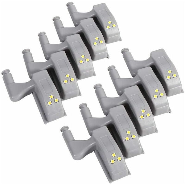 10 Pcs Led Hinge Sensor Light For Cupboard Wardrobe Kitchen Night Lamp Cabinet Night Lights