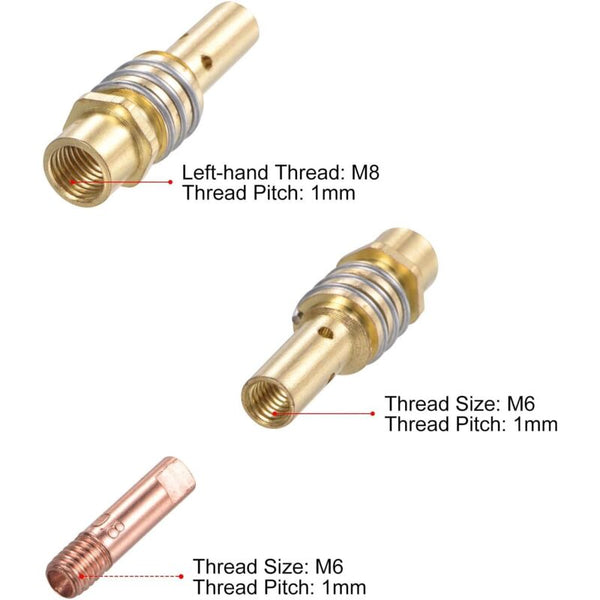 Melt Inert Gas (Mig) Welding Torch Accessory Kit 0.8Mm Conductive Contact Tip Nozzle Connection Bar 15Ak Consumables Welding & Soldering Tools