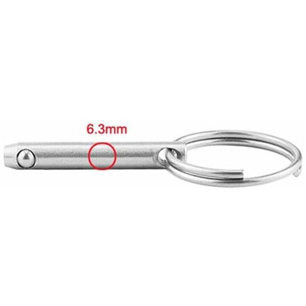 4 Pcs Quick Release Ball Pins 316 Stainless Steel 6.3Mm Diameter With Spring Loaded End Screws & Bolts