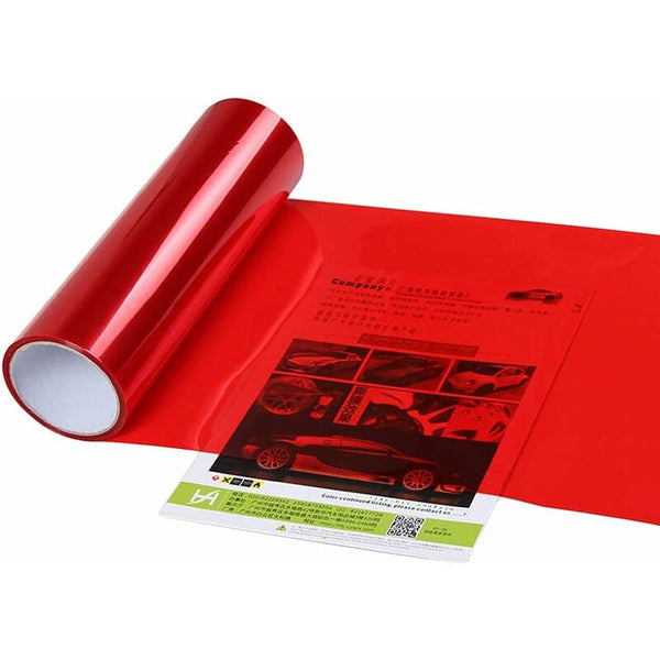 Self Adhesive Car Light Tint Vinyl Film Sheet Red 30X60cm Decals & Stickers