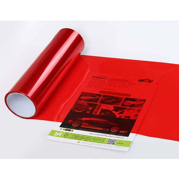 Self Adhesive Car Light Tint Vinyl Film Sheet Red 30X60cm Decals & Stickers