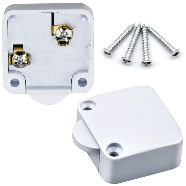 2 Pcs Cabinet Cupboard Switch 2A/250V Automatic Cupboards For Applies To Various Lighting Fixtures And All Types Cabinets & Cupboards