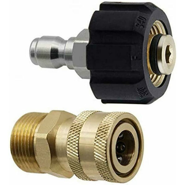 M22 14 Pressure Washer Adapter Set 3/8 Quick Connect Swivel Adapters Male High Water Gun Garden Hose Pressure Washer Accessories