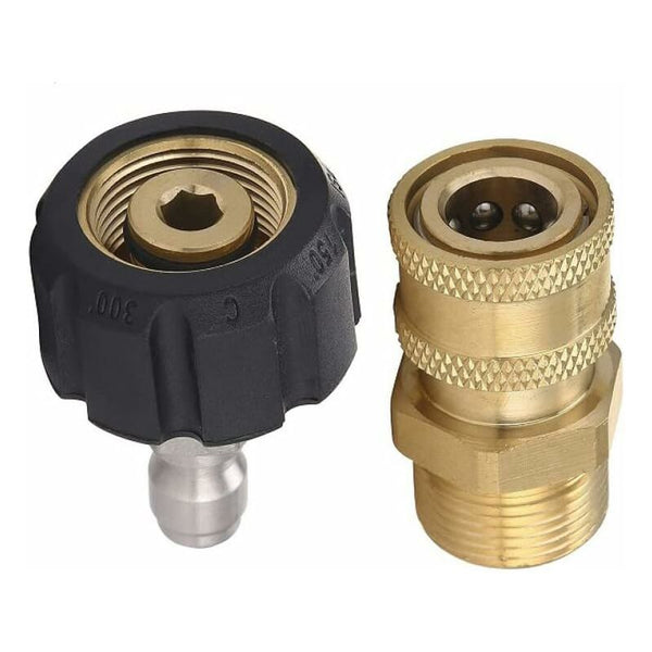 M22 14 Pressure Washer Adapter Set 3/8 Quick Connect Swivel Adapters Male High Water Gun Garden Hose Pressure Washer Accessories