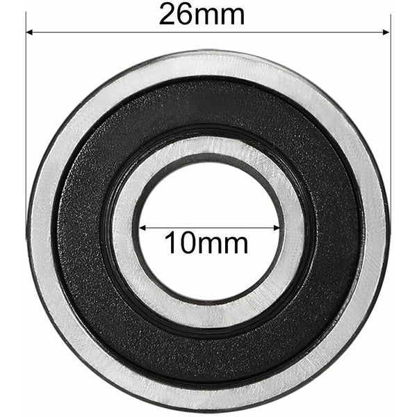 8 Pcs Deep Groove Ball Bearing 6000Rs Two Sealed 10X26x8mm Carbon Steel Other Automotive Care Supplies