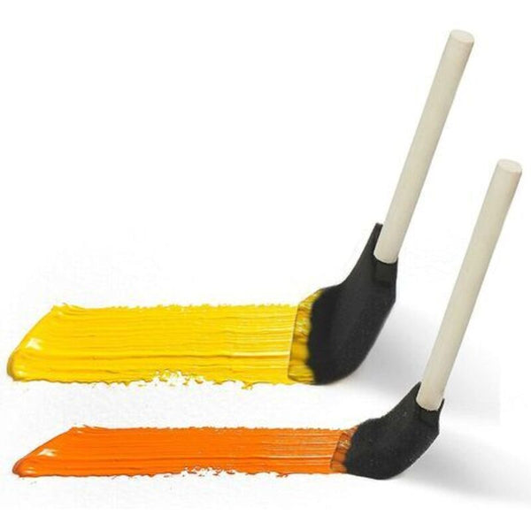 Foam Brushes (20 Pack) Two Sizes Sponge With Wooden Handle Paint Stamp For Acrylic Oil Varnish Other Painting Accessories