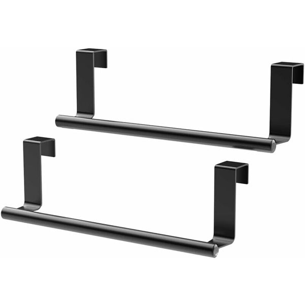 Kitchen Towel Bar 2 Pcs Set Holders Matte Black Paper Towel Holders