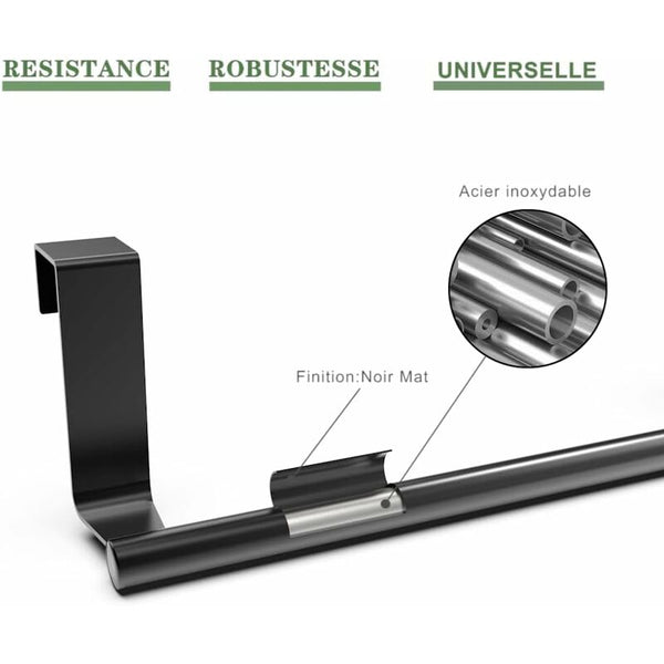 Kitchen Towel Bar 2 Pcs Set Holders Matte Black Paper Towel Holders